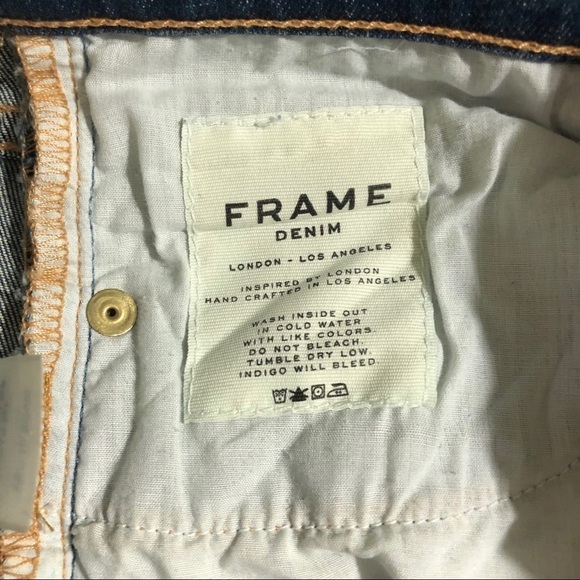 Frame Denim Le Garçon Skinny Low Rise Distressed Jeans Size 24 LG270 - Picture 9 of 10